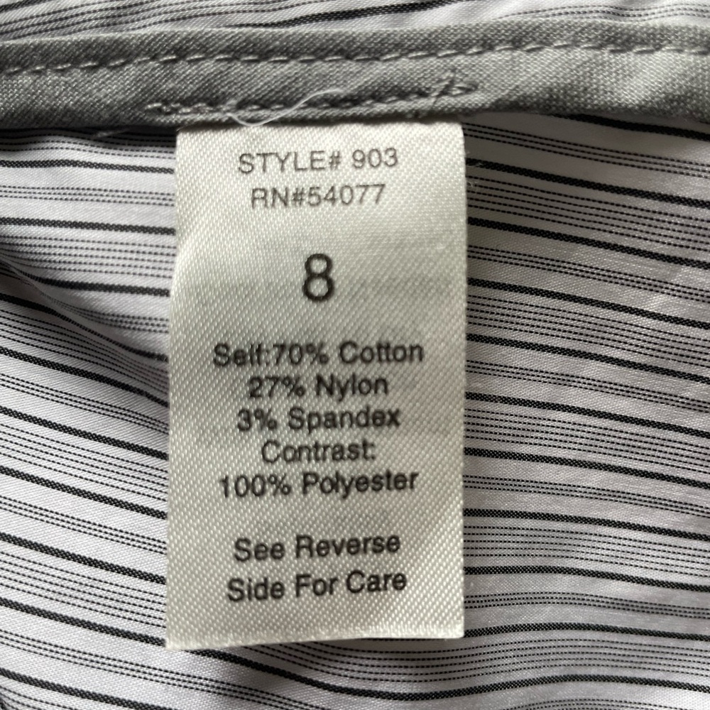 Striped Gray Blazer with Floral Cuffs - Picture 5 of 6